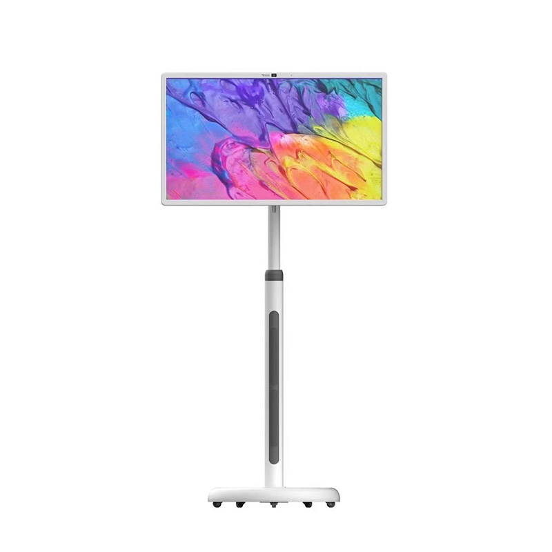 Mobile screen on a wheeled stand, colourful display — manufacturer product image, GK-24T/32T page
