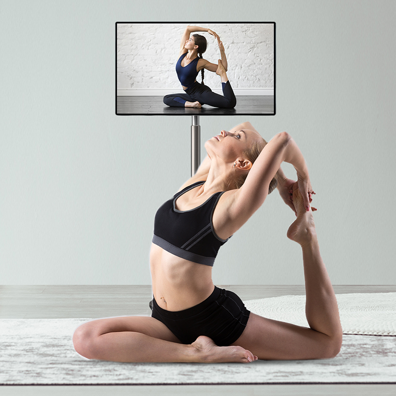 Mobile screen used for a home workout session — manufacturer scene image, GK-27A/32A page